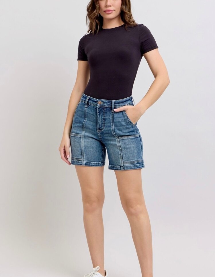 Judy Blue Utility Mid Length Shorts