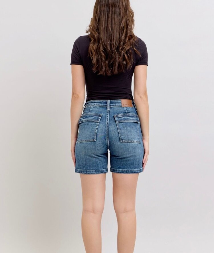 Judy Blue Utility Mid Length Shorts
