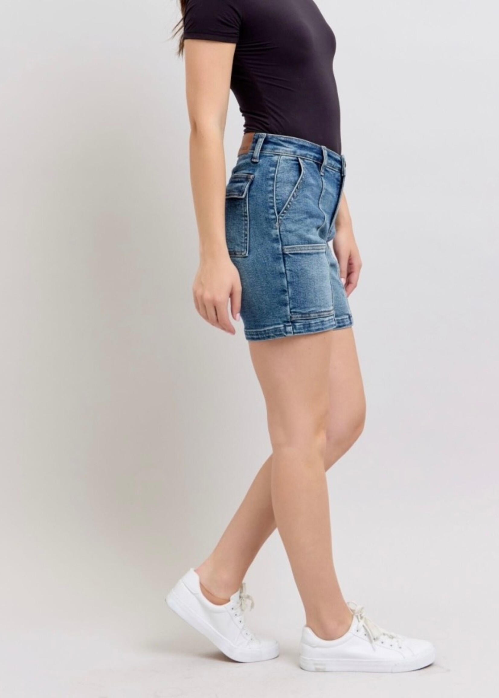 Judy Blue Utility Mid Length Shorts