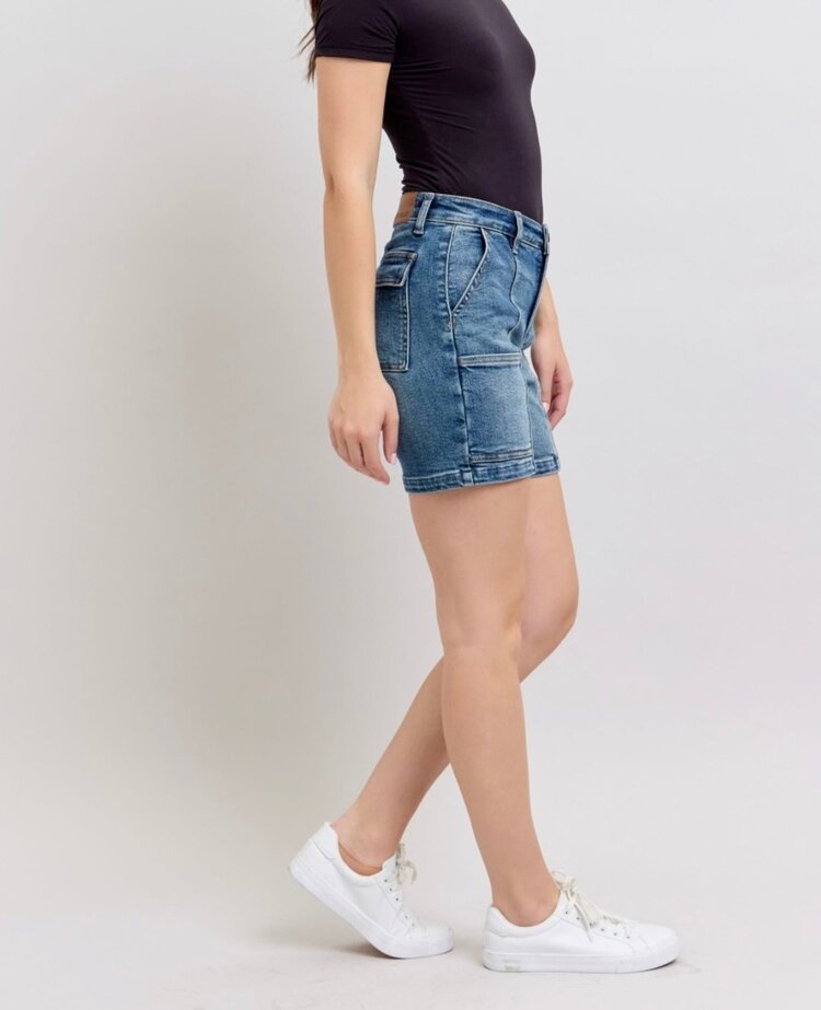 Judy Blue Utility Mid Length Shorts