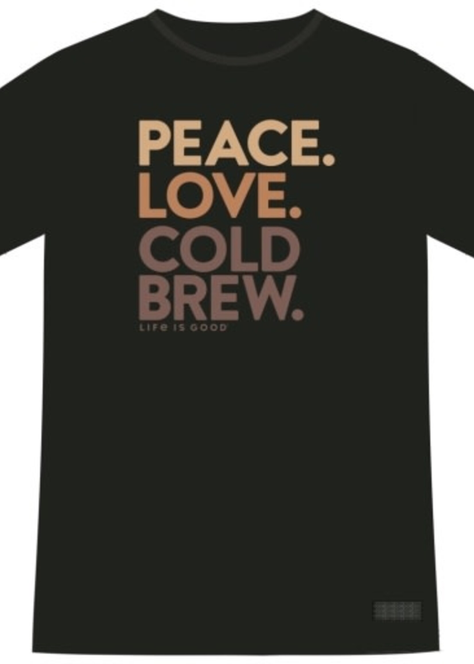 Life is Good WOMEN'S PEACE LOVE COLD BREW  CRUSHER TE