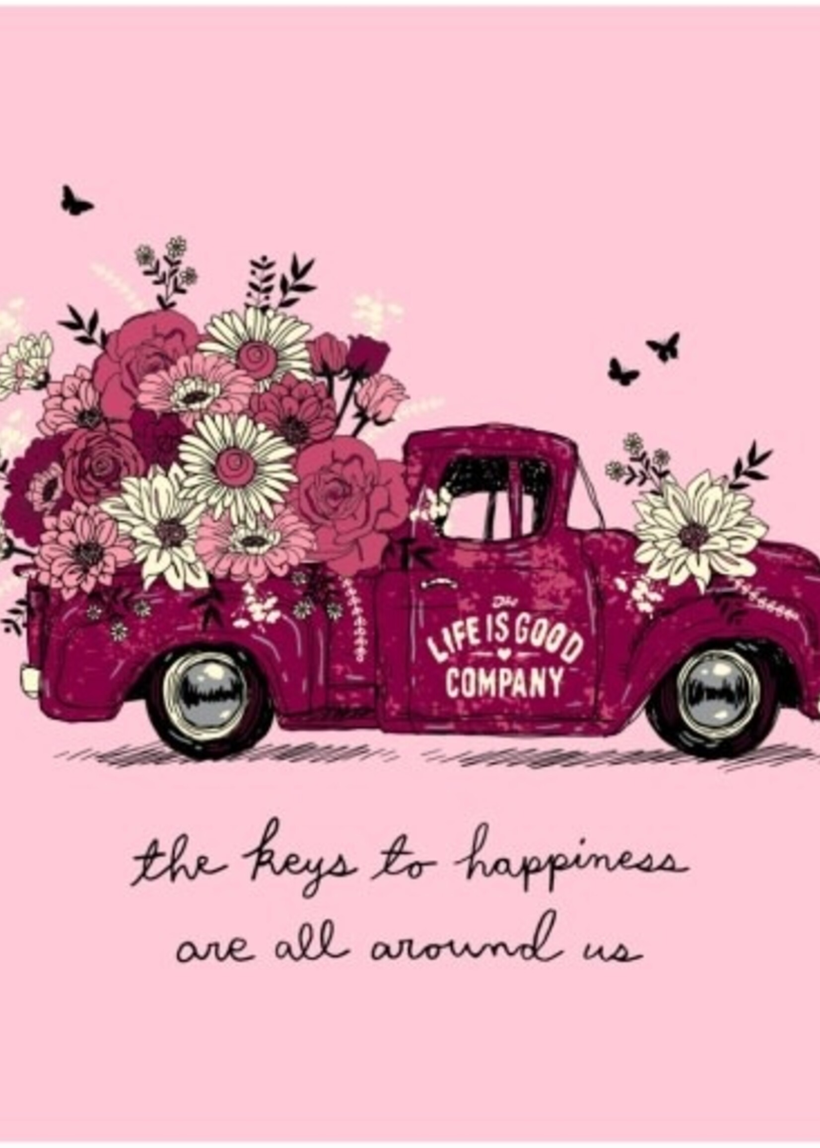 Life is Good WOMEN'S KEYS TO HAPPINESS FLORAL PICKUP
