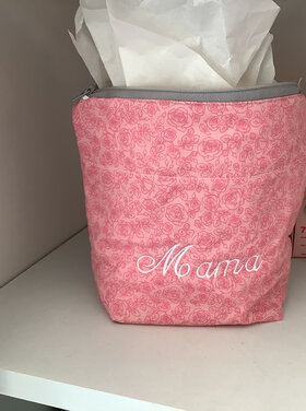 Designs by Rachel Embroidered Mama Zipper pouch