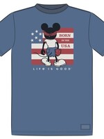 Life is Good MEN'S STEAMBOAT WILLIE BORN IN THE USA S
