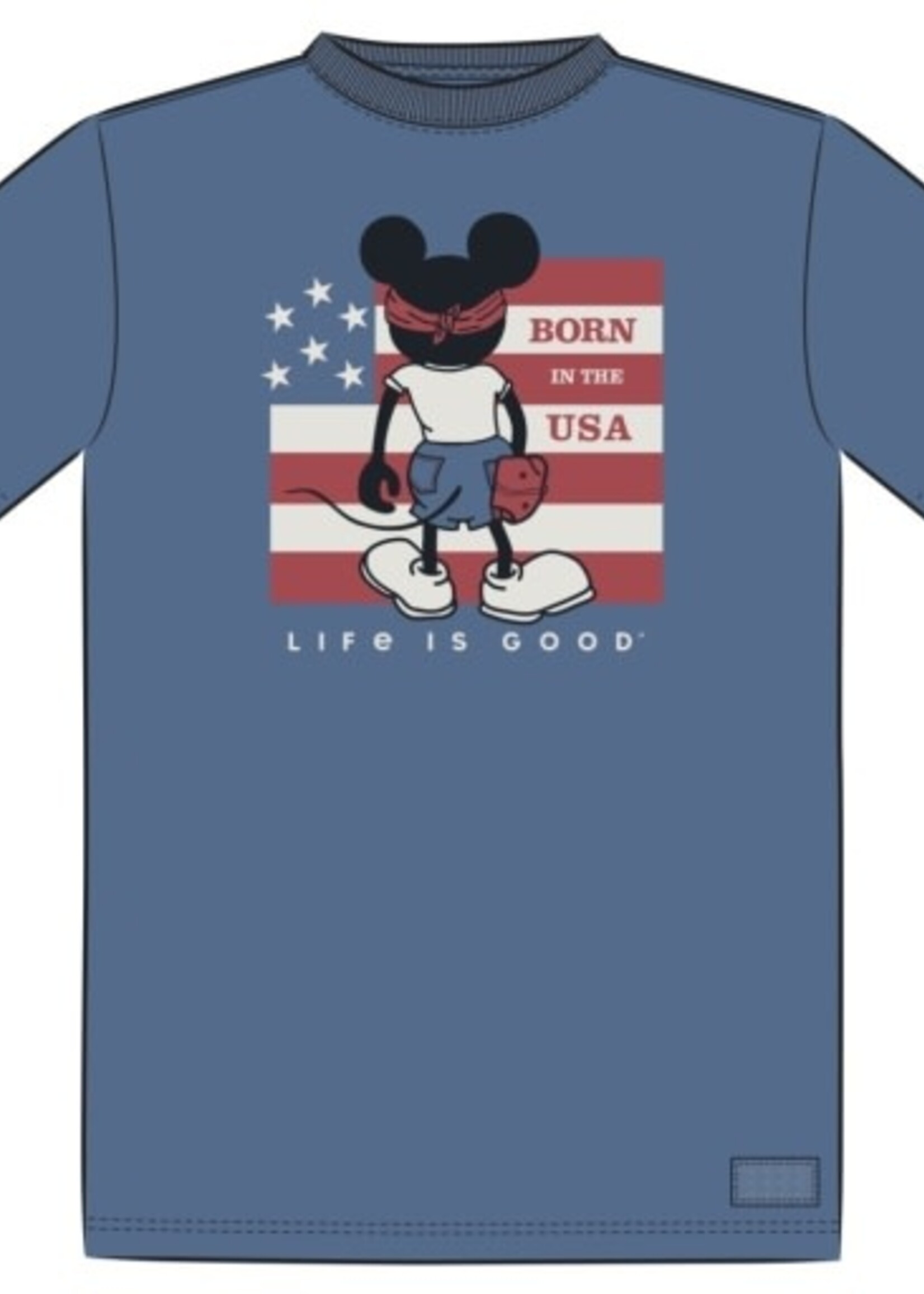 Life is Good MEN'S STEAMBOAT WILLIE BORN IN THE USA S