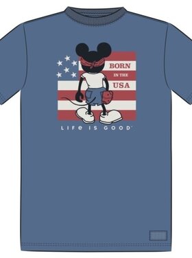 Life is Good MEN'S STEAMBOAT WILLIE BORN IN THE USA S