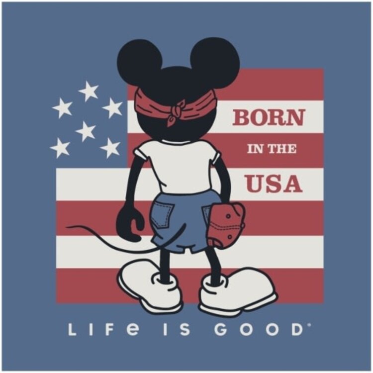Life is Good MEN'S STEAMBOAT WILLIE BORN IN THE USA S