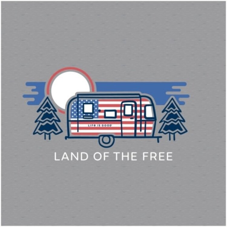 Life is Good WOMEN'S LAND OF THE FREE CAMPER SHORT SL