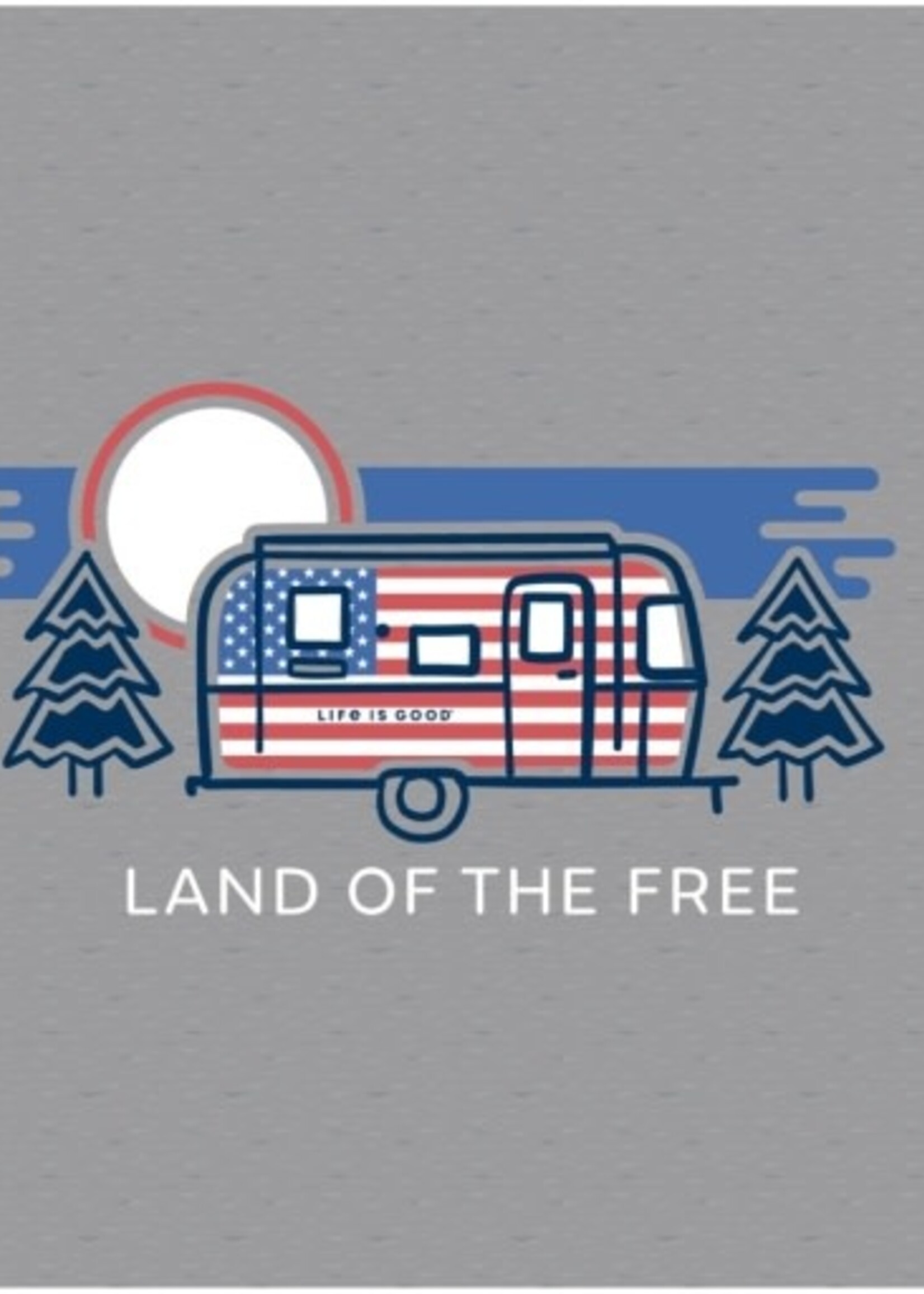 Life is Good WOMEN'S LAND OF THE FREE CAMPER SHORT SL