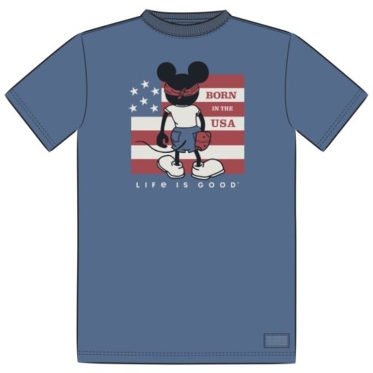 Life is Good MEN'S STEAMBOAT WILLIE BORN IN THE USA S