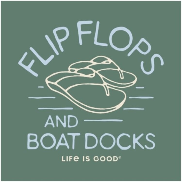 Life is Good WOMEN'S FLIP FLOPS & BOAT DOCKS SHORT SL