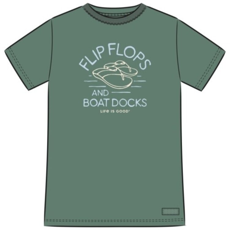 Life is Good WOMEN'S FLIP FLOPS & BOAT DOCKS SHORT SL