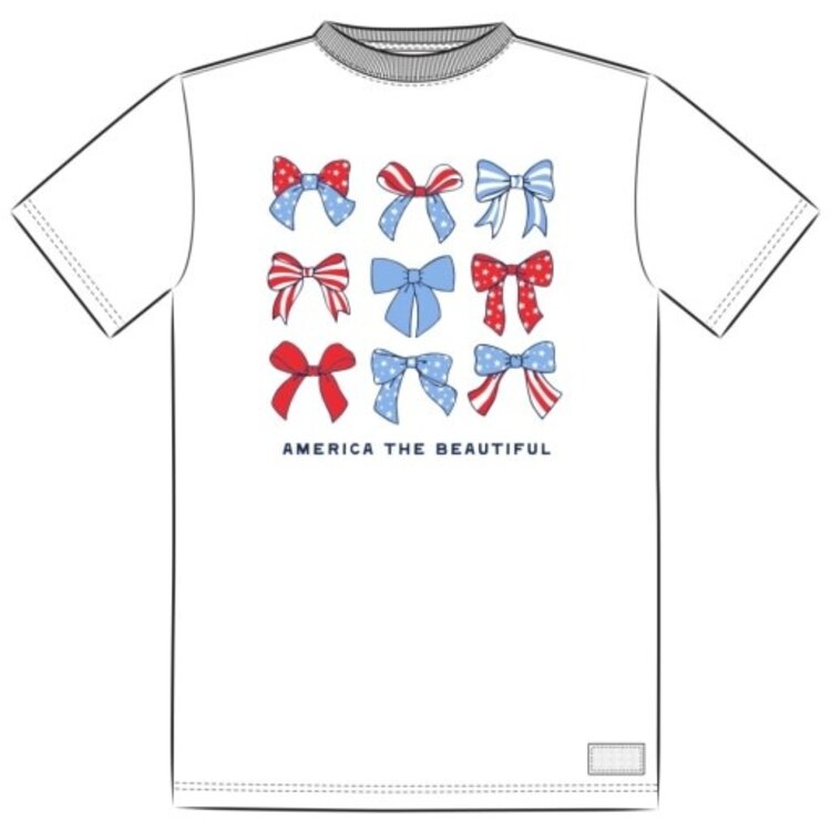 Life is Good KIDS AMERICA THE BEAUTIFUL BOWS SHORT SL