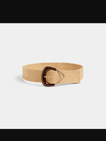 Coco and Carman Tan & Brown Marble Buckle Belt