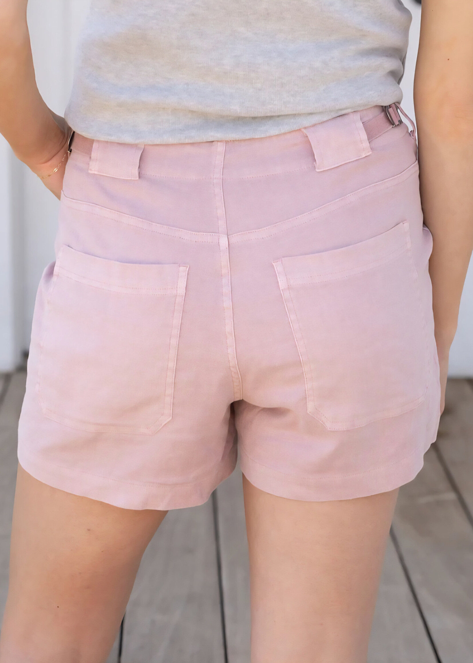 Grace & Lace Linen Shorts Blush