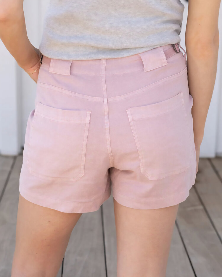 Grace & Lace Linen Shorts Blush