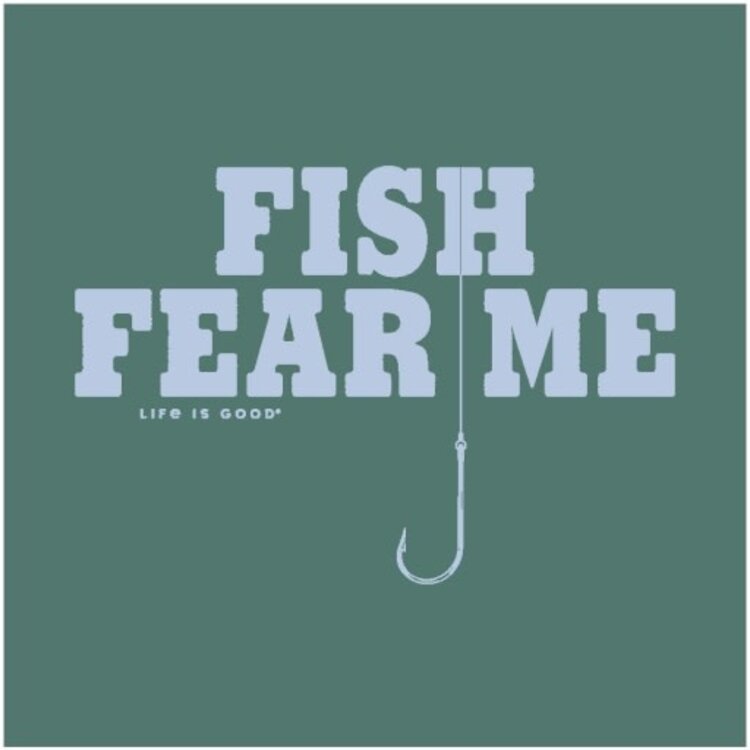 Life is Good MEN'S FISH FEAR ME HOOK SHORT SLEEVE CRU
