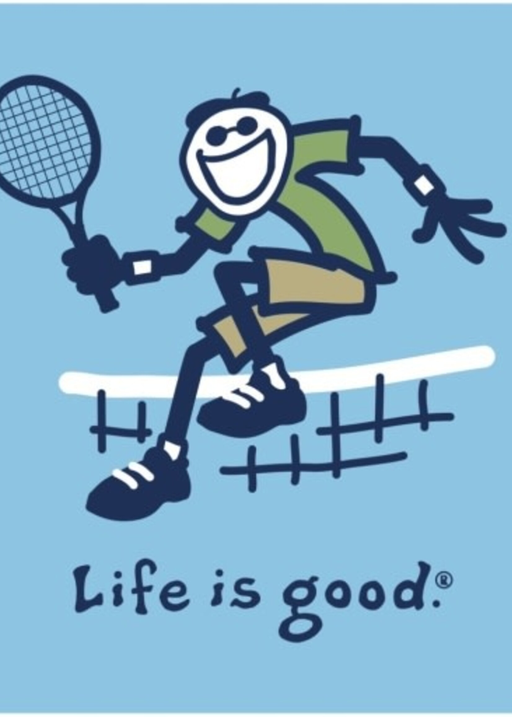 Life is Good MEN'S JUMP TENNIS JAKE SHORT SLEEVE CRUS