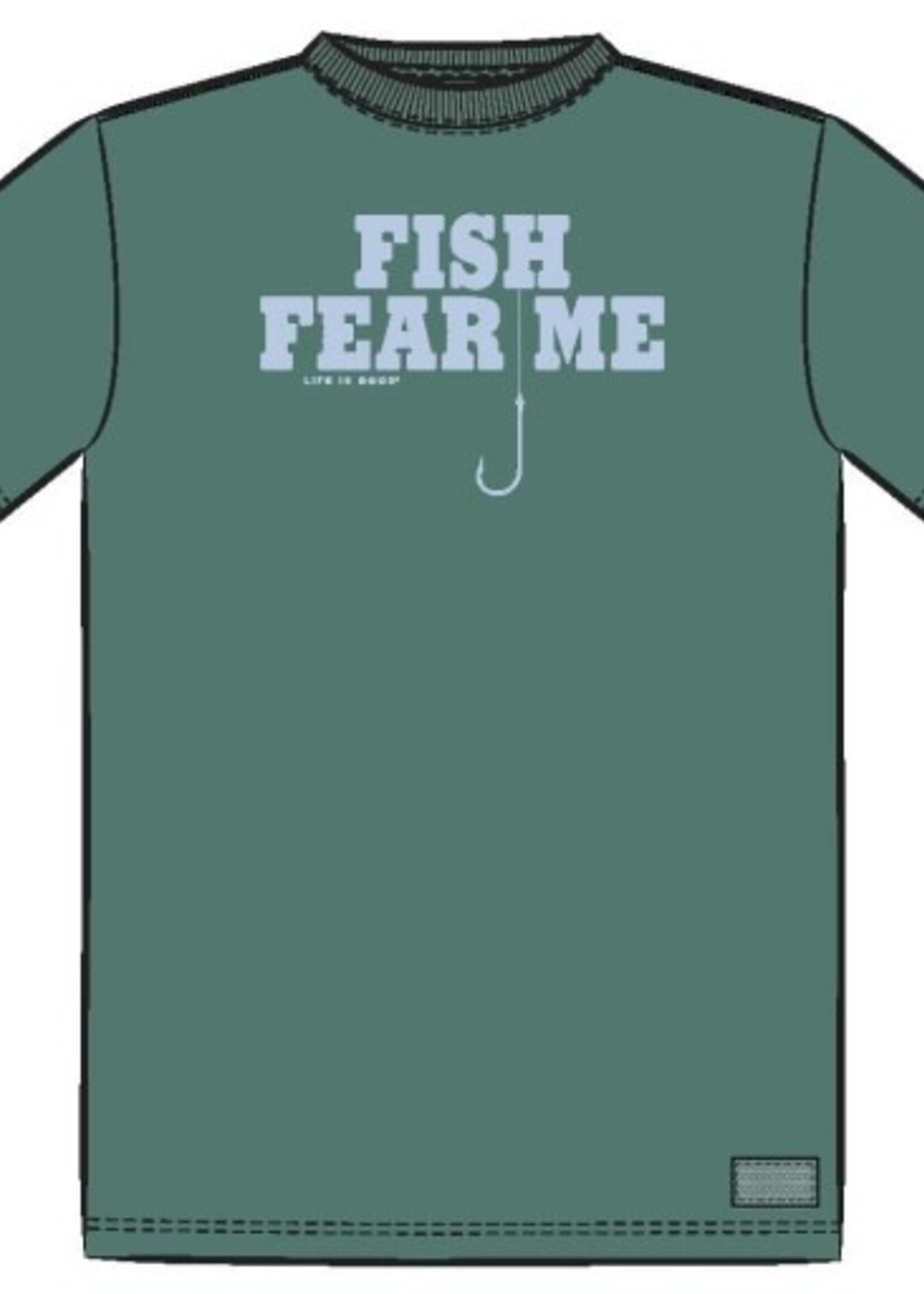 Life is Good MEN'S FISH FEAR ME HOOK SHORT SLEEVE CRU