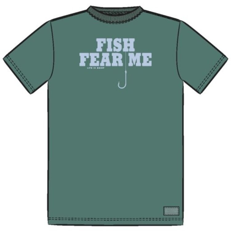 Life is Good MEN'S FISH FEAR ME HOOK SHORT SLEEVE CRU