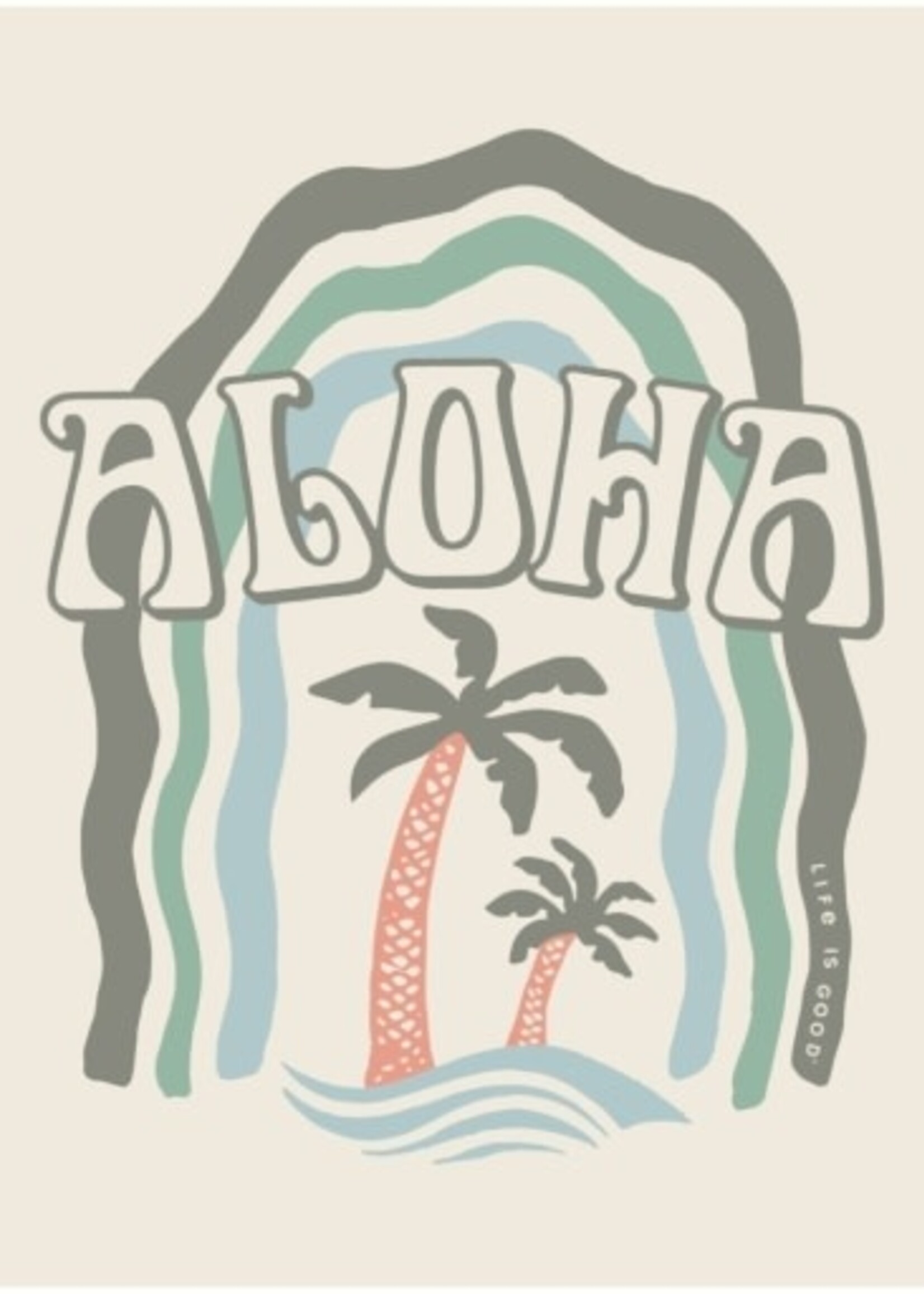 Life is Good WOMEN'S ALOHA PALMS CRUSHER BOXY TANK