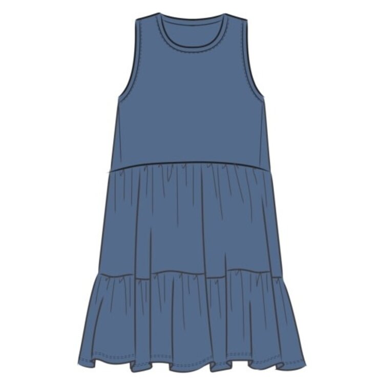 Life is Good WOMEN'S SOLID TIERED TANK DRESS