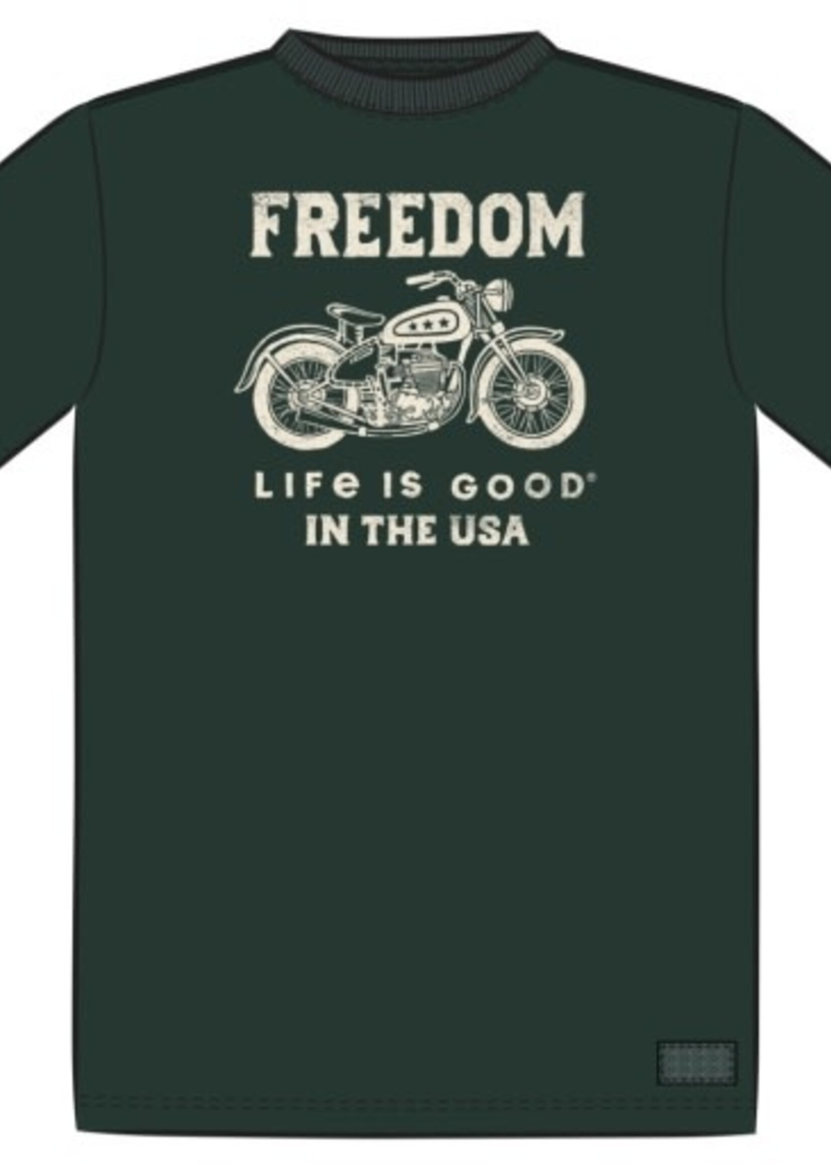 Life is Good MEN'S FREEDOM MOTORCYCLE SHORT SLEEVE CR