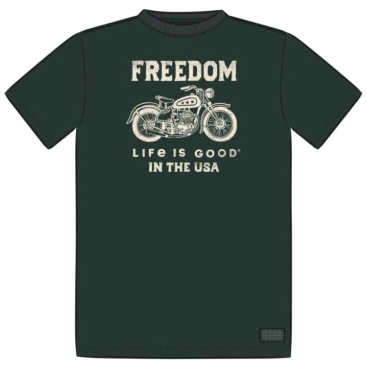 Life is Good MEN'S FREEDOM MOTORCYCLE SHORT SLEEVE CR