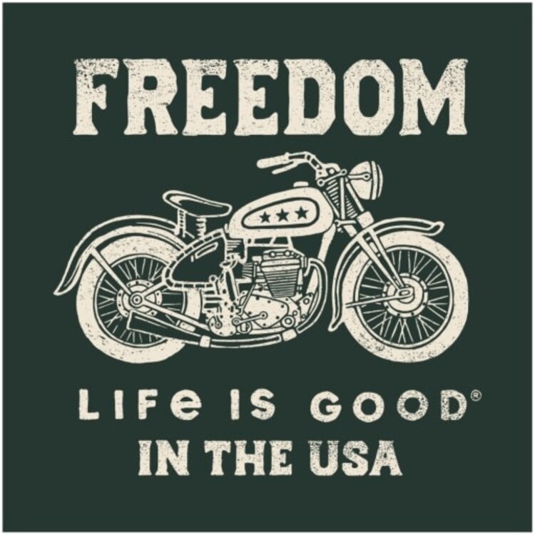 Life is Good MEN'S FREEDOM MOTORCYCLE SHORT SLEEVE CR