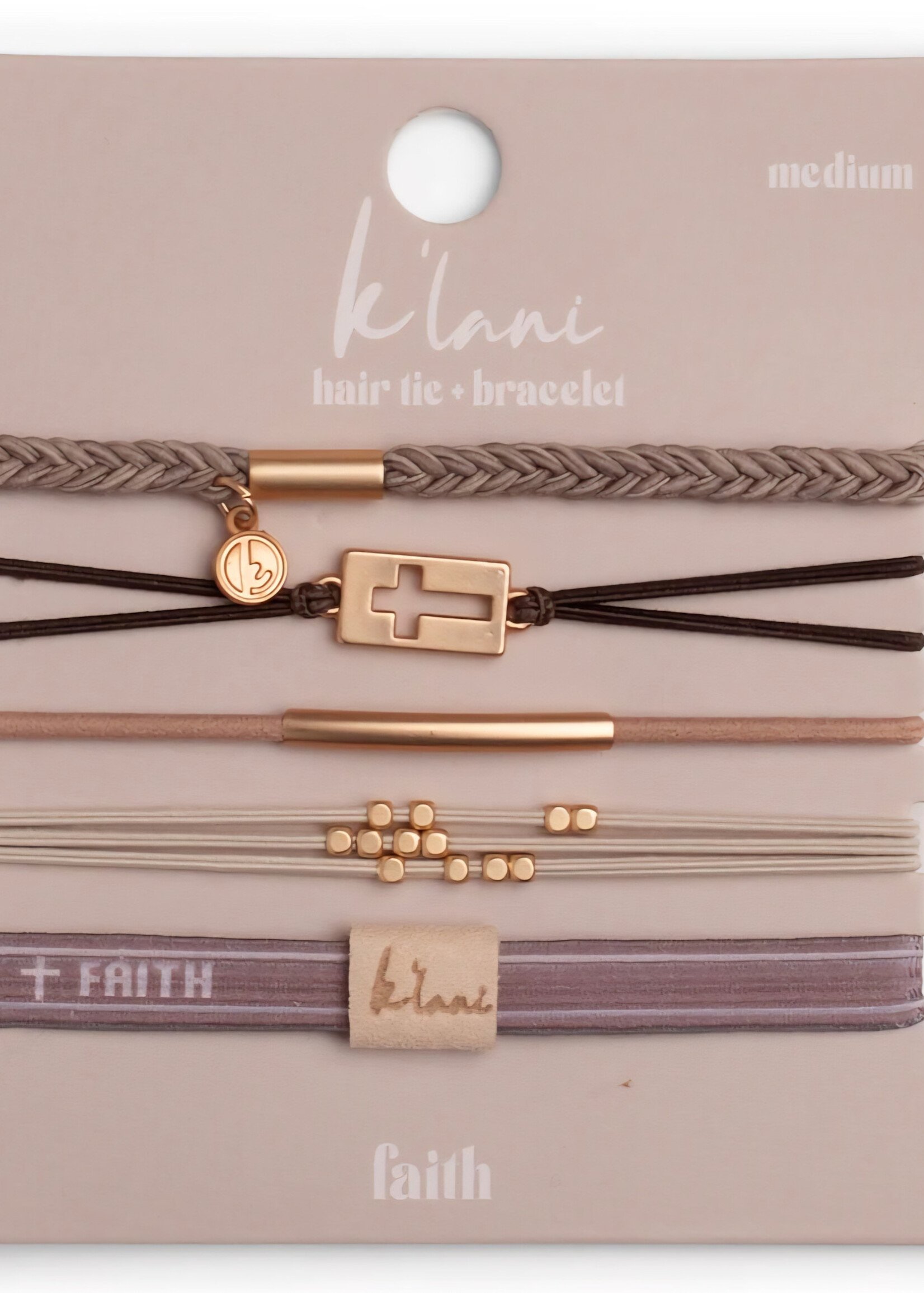 kilani Faith hair tie bracelet set