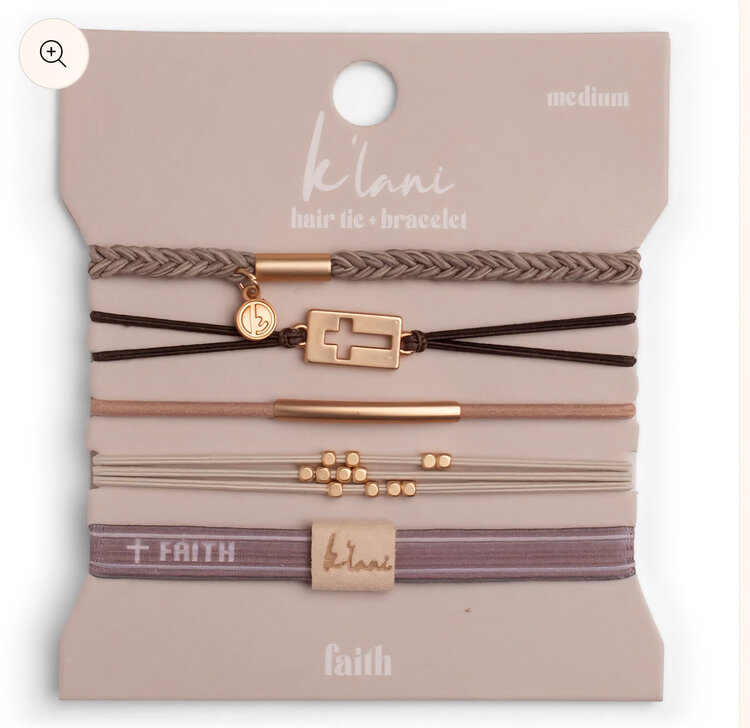 kilani Faith hair tie bracelet set