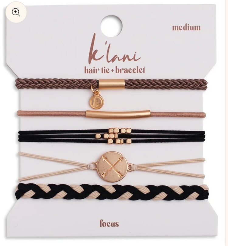 Focus hair tie bracelets