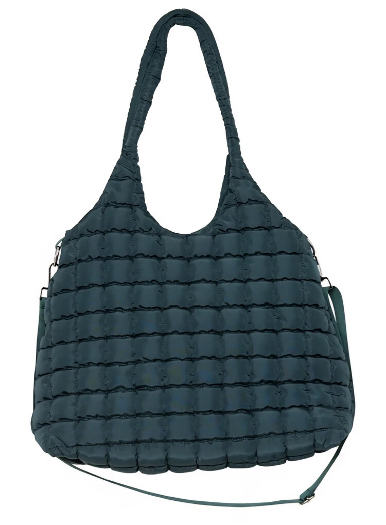 Rectangular quilted puffer tote