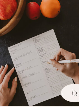 Sweet Water Decor Weekly meal planner pad