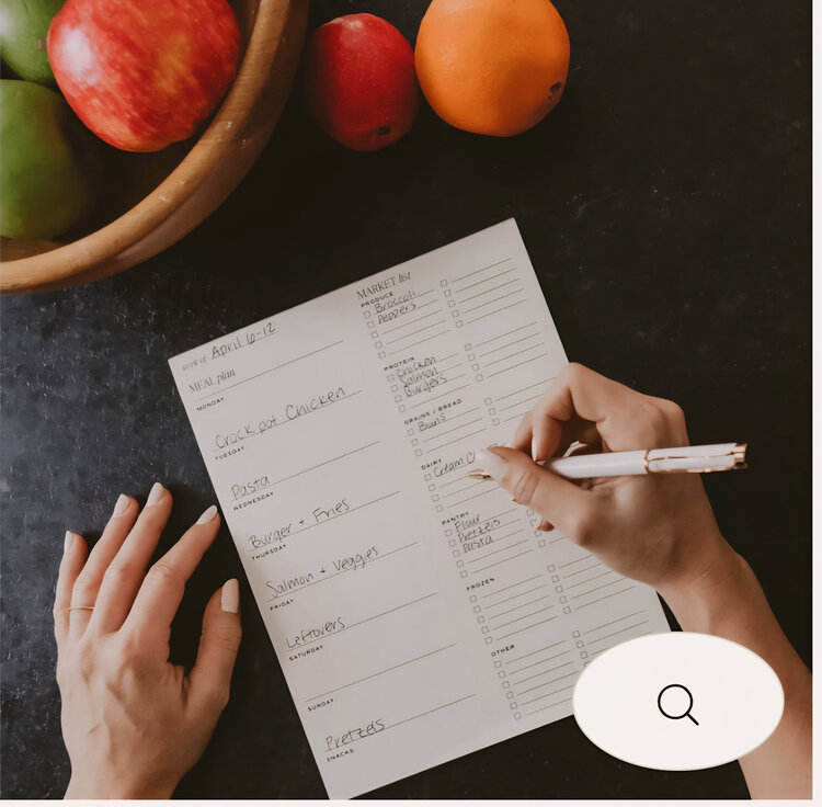 Sweet Water Decor Weekly meal planner pad