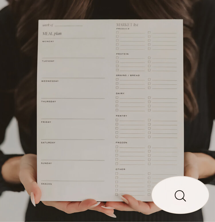 Sweet Water Decor Weekly meal planner pad