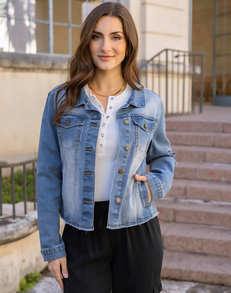 Grace & Lace Soft Wash Denim Jacket