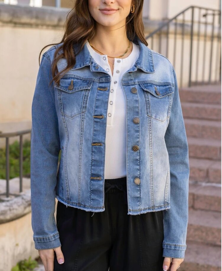 Grace & Lace Soft Wash Denim Jacket