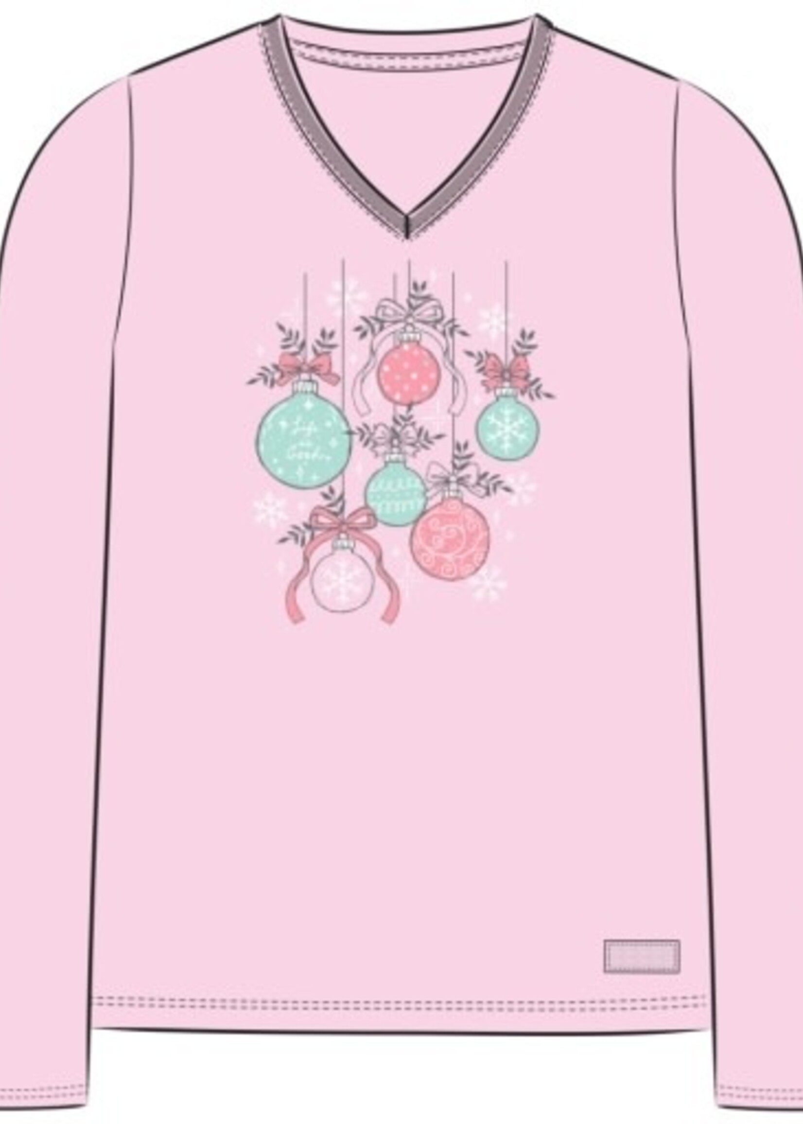 Life is Good WOMEN'S ORNAMENT MEDLEY LONG SLEEVE CRUS