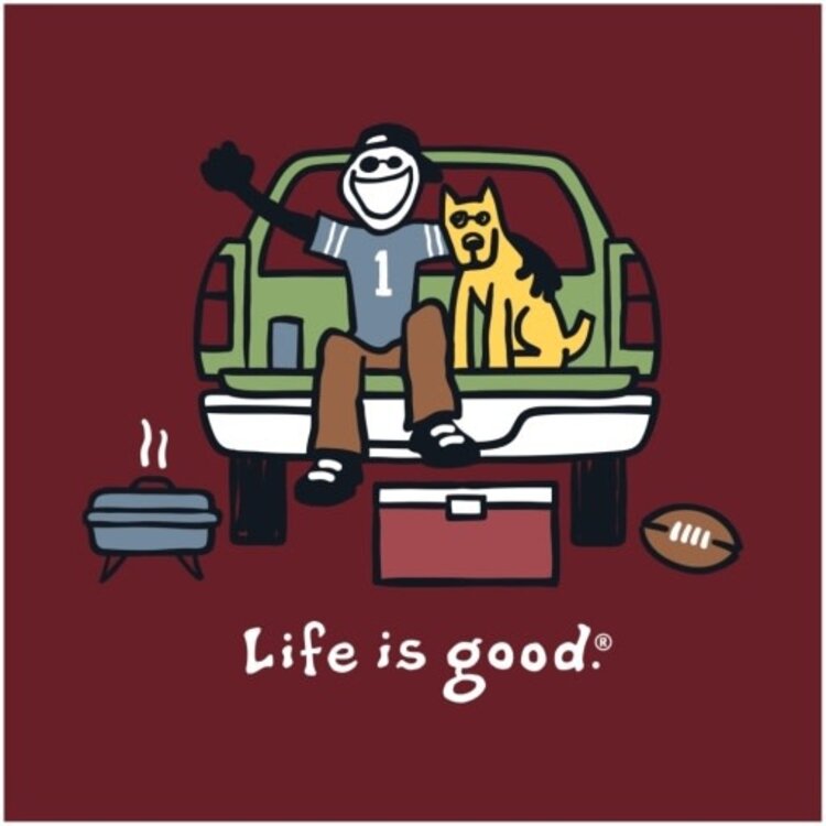 Life is Good MEN'S TAILGATE FOOTBALL SHORT SLEEVE CRU