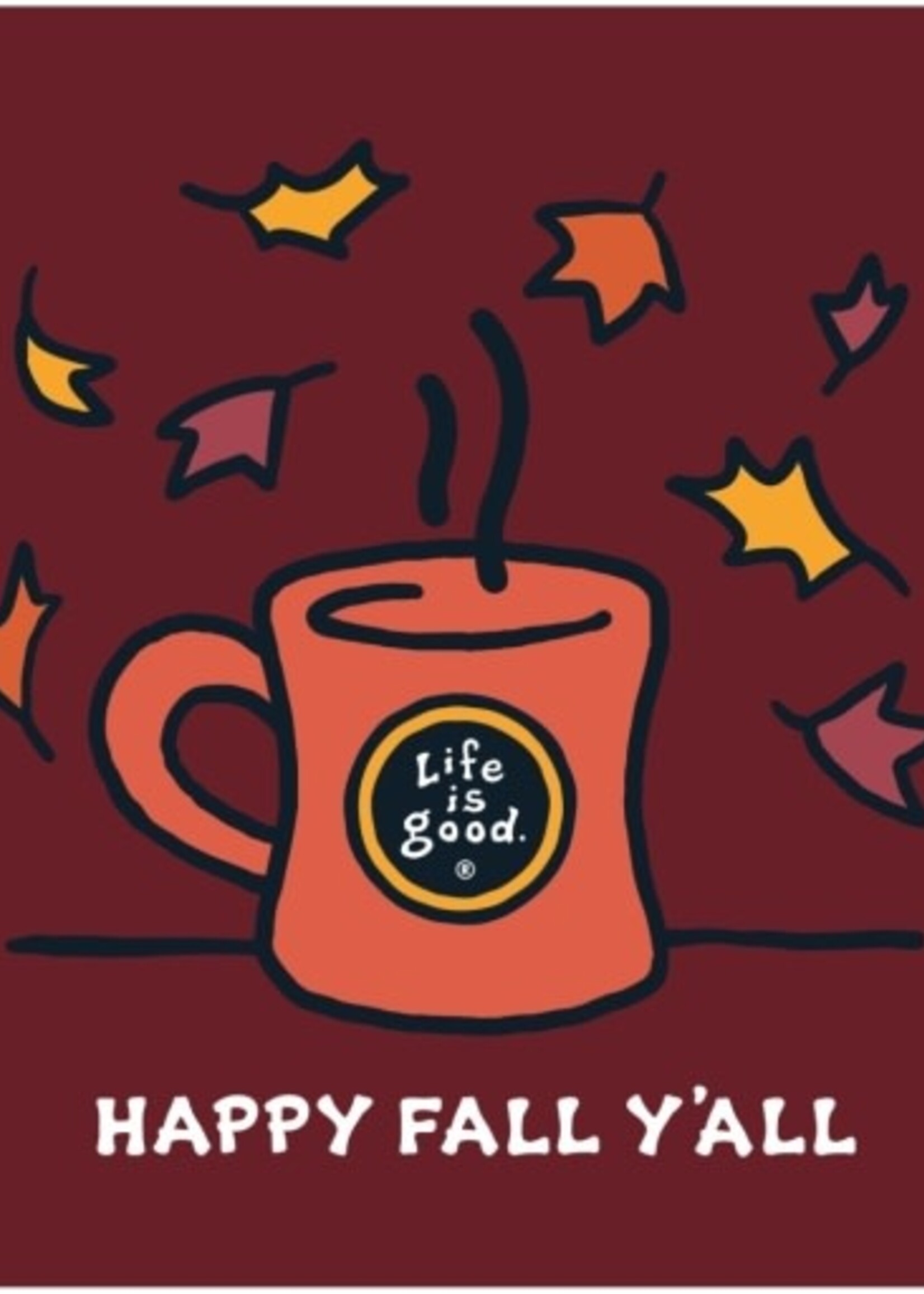 Life is Good WOMEN'S HAPPY FALL Y'ALL MUG LONG SLEEVE