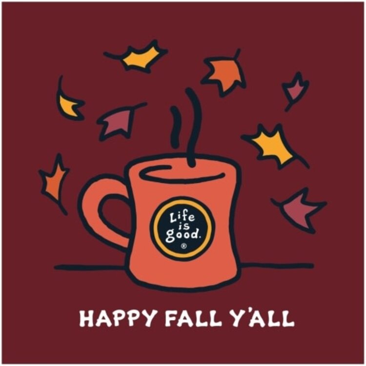 Life is Good WOMEN'S HAPPY FALL Y'ALL MUG LONG SLEEVE