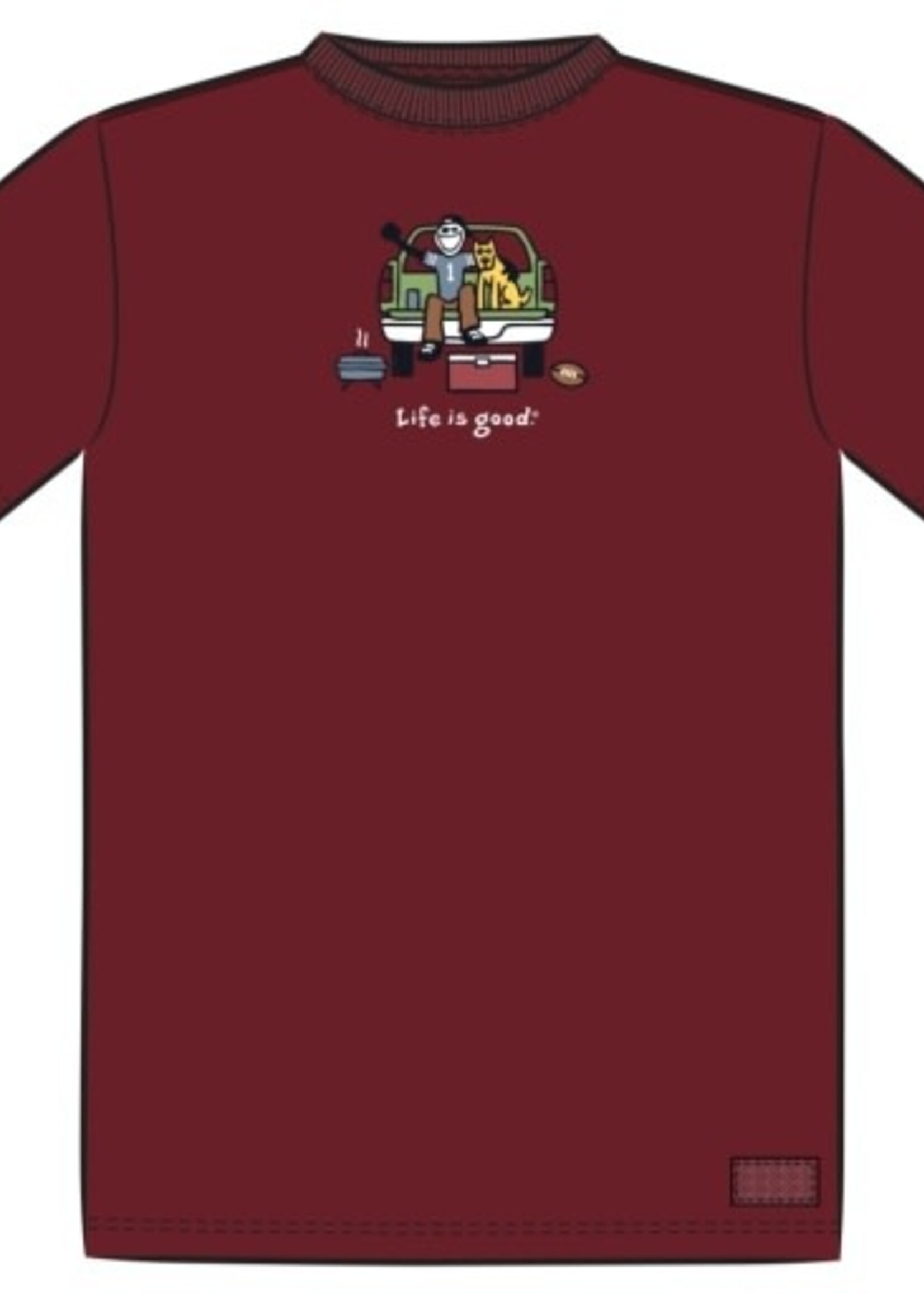 Life is Good MEN'S TAILGATE FOOTBALL SHORT SLEEVE CRU