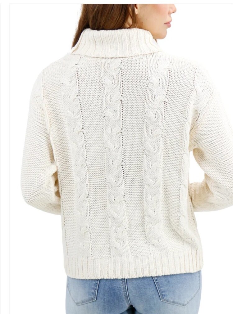 Grace & Lace High Neck Cable Knit