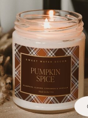 Sweet Water Decor Pumpkin Spice 9 0z candle