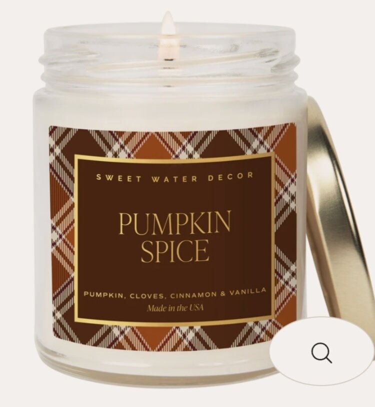 Sweet Water Decor Pumpkin Spice 9 0z candle