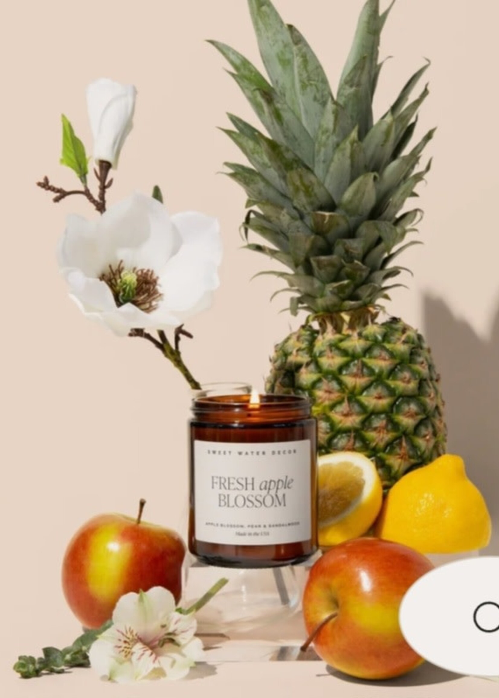 Sweet Water Decor Fresh Apple Blossom Candle