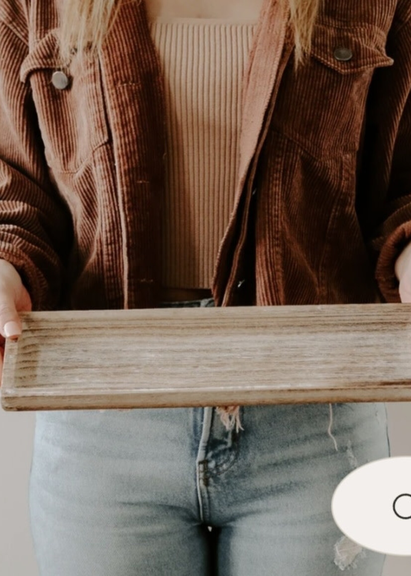 Sweet Water Decor Rustic Rectangular Wooden Tray