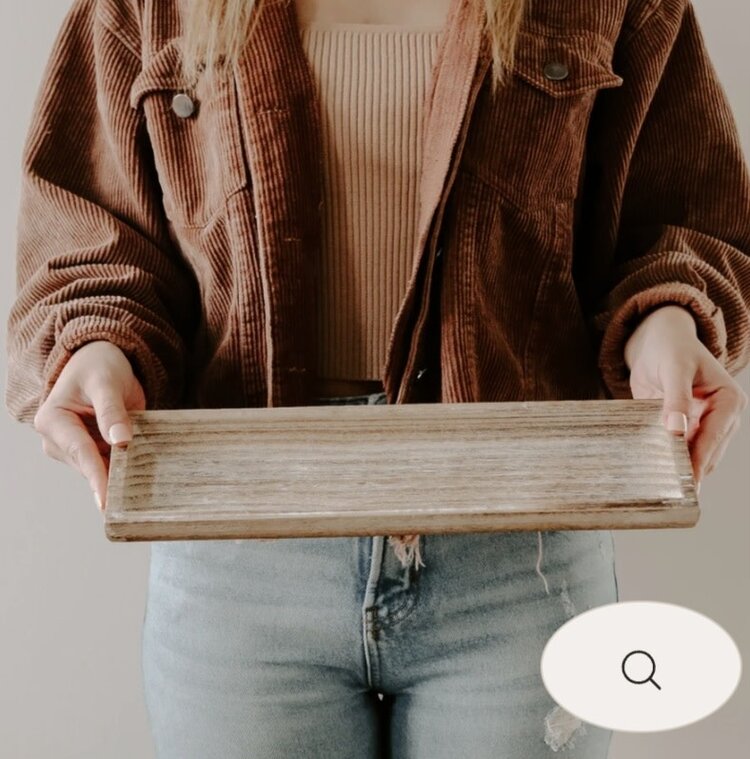 Sweet Water Decor Rustic Rectangular Wooden Tray