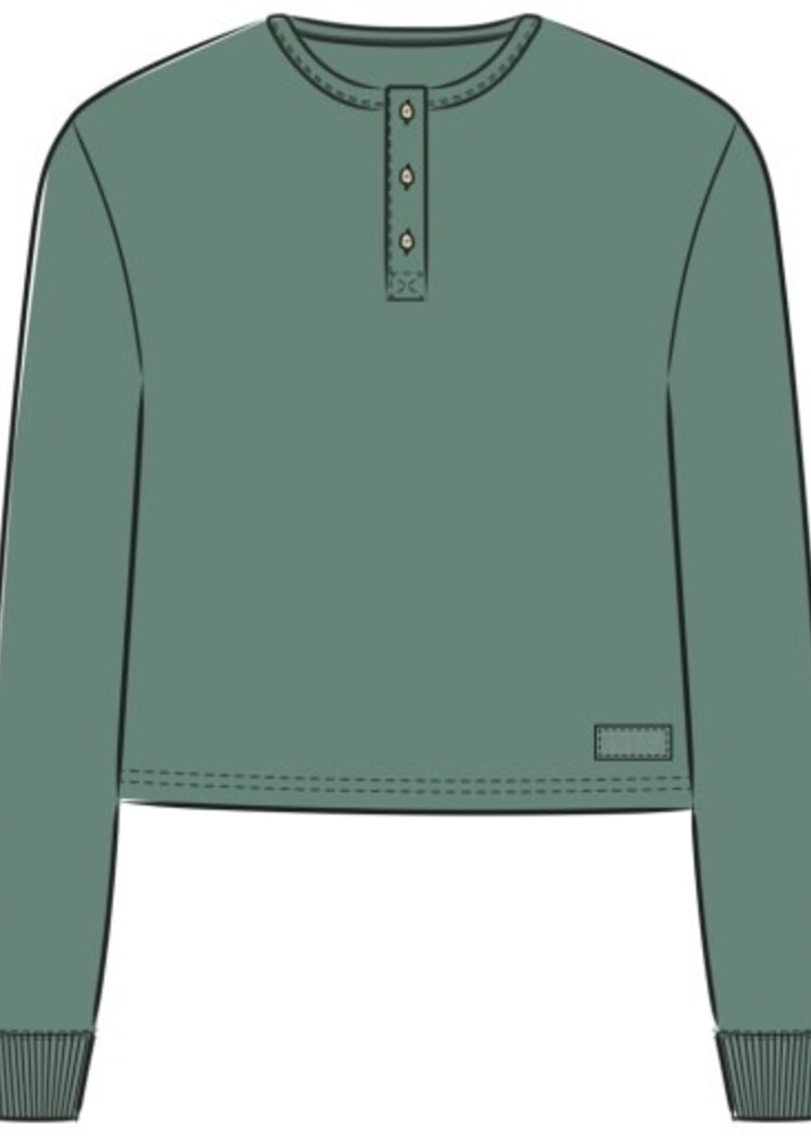 Life is Good WOMEN'S SOLID CRUSHER BOXY HENLEY